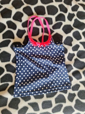 Μπλούζα μαγιό Orchestra σαν καινούργιο, μπλε πουά με φραμπαλά για κορίτσι 4 ετών