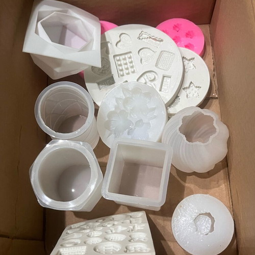 Silicone molds new, pack of 13 for candles and chocolate