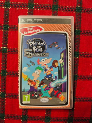 Phineas and Ferb Across the 2nd Dimension PSP game used