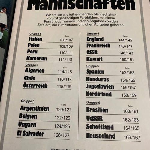 ESPANA 82 Kicker magazine insert, authentic original