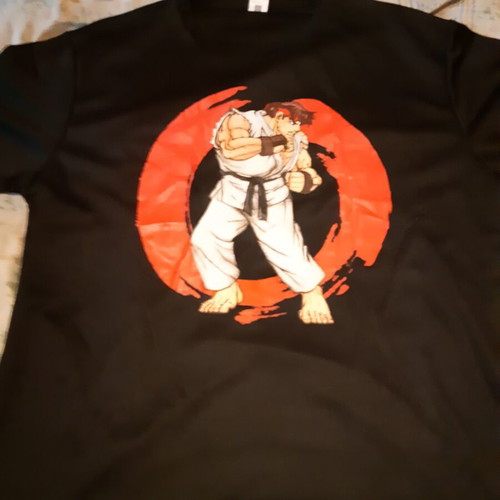 T-shirt Ryu Street Fighter size XL breathable fabric new