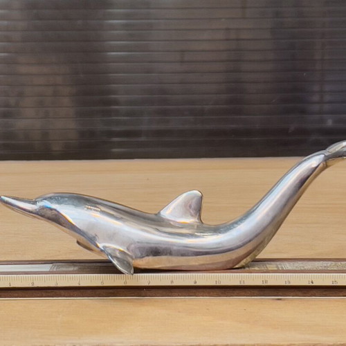Silver-plated dolphin bottle opener new