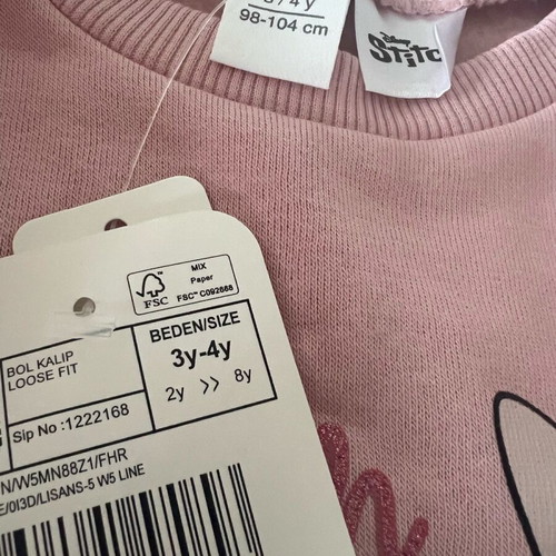 Stitch sweater καινούργιο με ετικέτες για 3-4 ετών