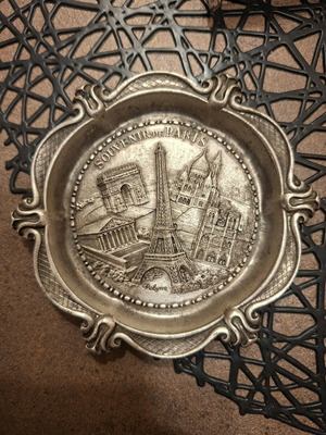 Vintage ashtray souvenir from Paris used, 90s