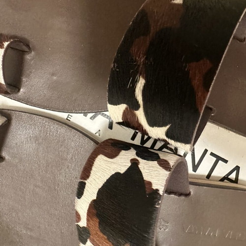 Sofia Manta sandals like new, ponyskin, size 37, brown