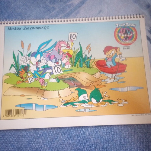 Vintage SKAG Tiny Toon Adventures drawing pads new old stock, pack of 6
