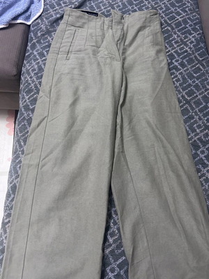 Zara khaki fabric pants like new, size M