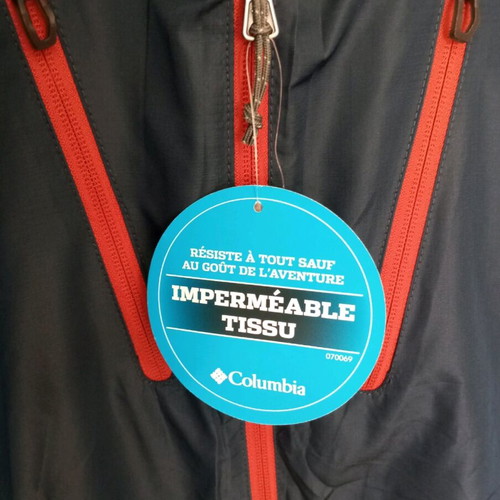 Columbia jacket new with hood, size large, blue turquoise