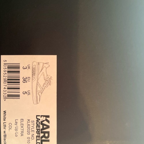 Karl Lagerfeld leather women's sneakers with croc details like new