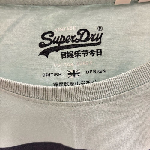 Superdry men's short-sleeve T-shirt S used, light turquoise