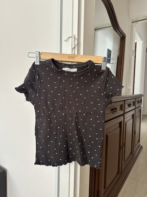 T-shirt με αστεράκια Pull & Bear σαν καινούργιο, μαύρο και άσπρο, XS