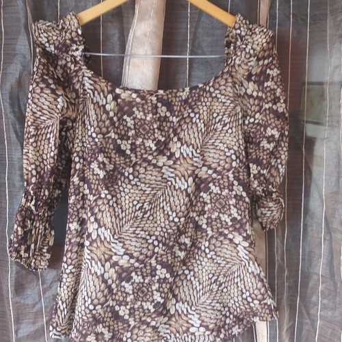 Just Cavalli women's silk blouse shirt new size 42 animal print