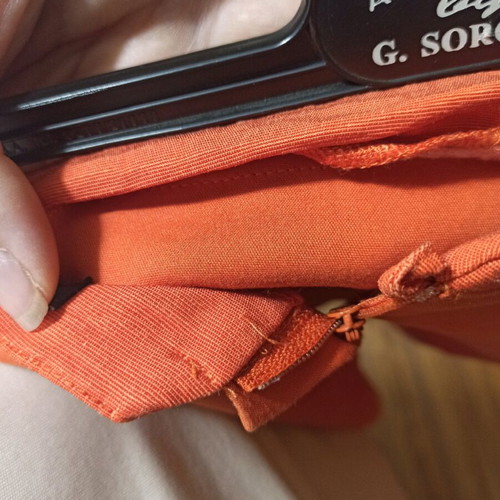 H&M skirt orange used, size 44 XL