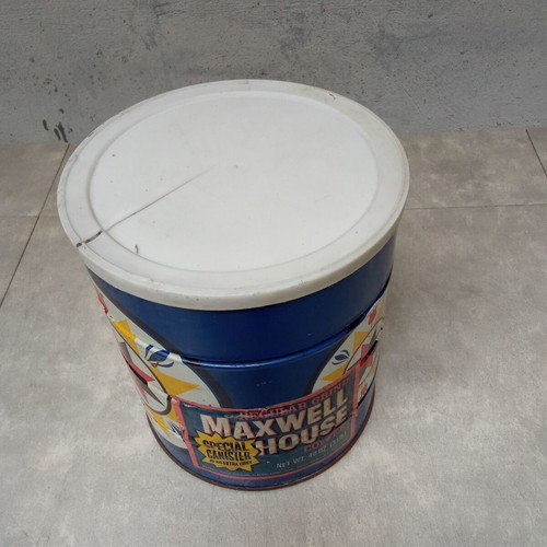 Maxwell House large coffee canister used collectible from 1980s