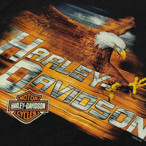 Harley Davidson Vintage Shirt Motorcycle Eagle used, size L