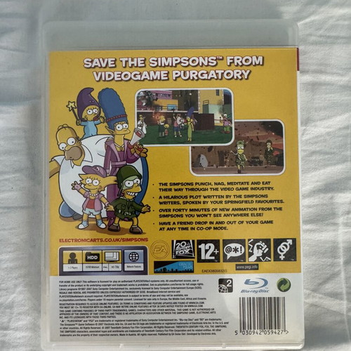 Simpson PS3 game like new, rare