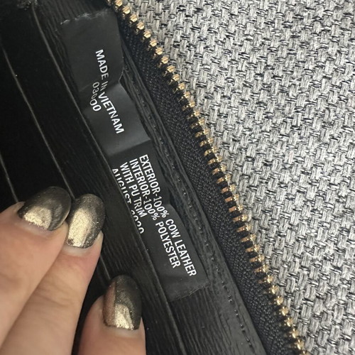 DKNY leather wallet-bag with strap