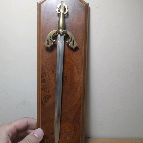 Decorative wall miniature sword used