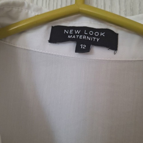 New Look maternity white shirt like new with waist tie, size L