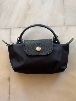 Longchamp mini pouch αχρησιμοποίητο, μαύρο χιαστί τσαντάκι με λουράκι