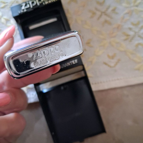 Zippo Brushed Chrome lighter like new, June 1990 with case