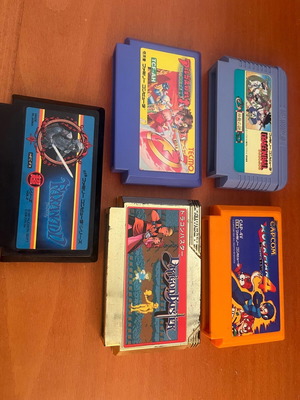 Famicom Japanese Games used, Dragonball, Dragon Buster, Rygar, Rocknman 4, Faxanadu