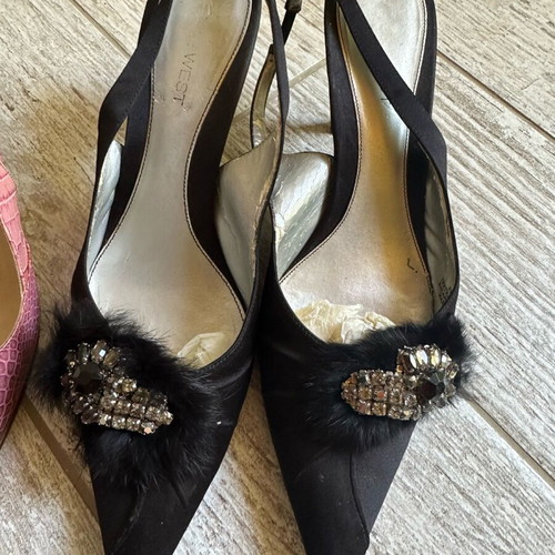 Women's shoes used, size 38 and 38.5, slingback pumps