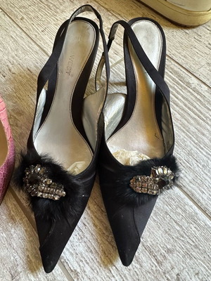 Women's shoes used, size 38 and 38.5, slingback pumps