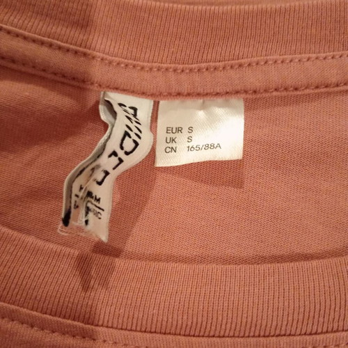 H&M Divided women's t-shirt new, size S, pink