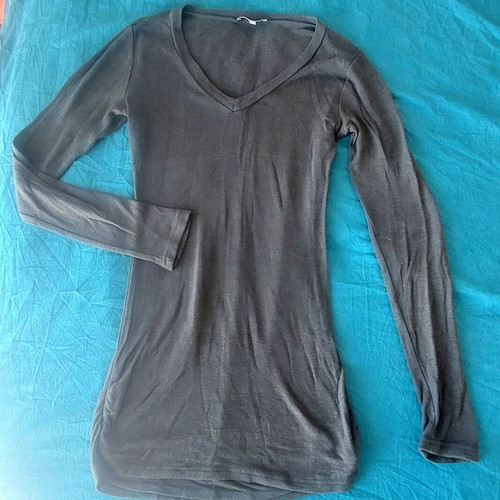 Essentiel Antwerp wool blend top, size Medium, khaki