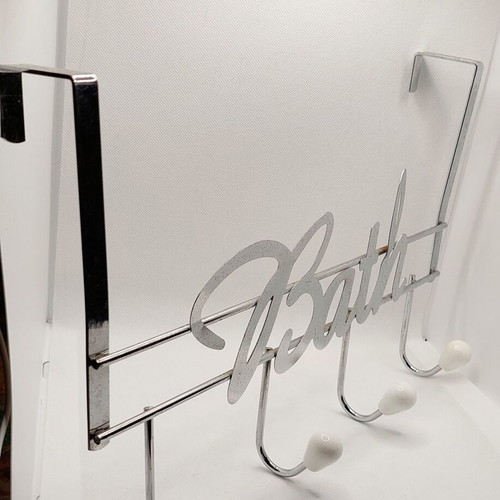 Metal door hanger used with 4 hooks