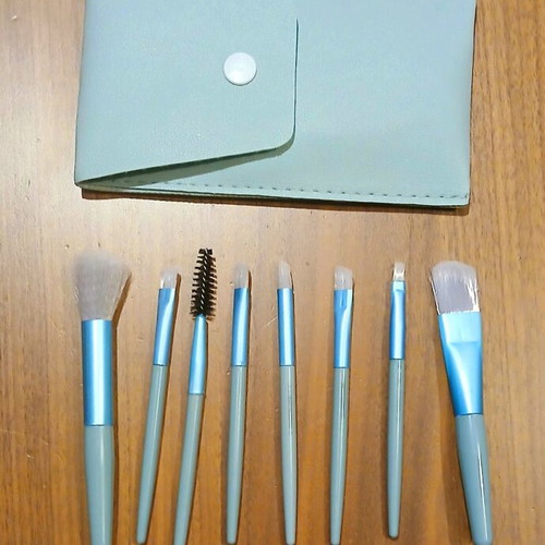 Makeup brush set new 8 pcs with carrying case