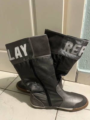 Replay ankle boots gray-silver like new, size 36