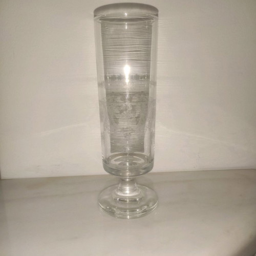 Ouzo glasses used, set of 3 six-packs with embossed design