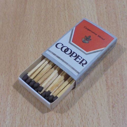 Cooper cigarettes old matchbox unused