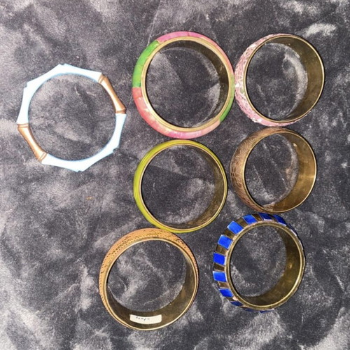 Bracelets new, wooden, plastic and iron multicolor