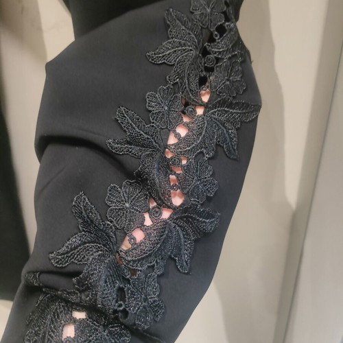 Pants black with lace side openings, like new, size M