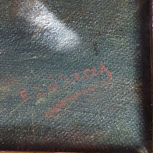 Painting used, old nude artwork with wear