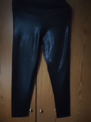 Lurex leggings M/L with golden shine like new, black