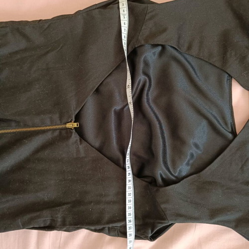 Black Zara mini dress with back opening like new