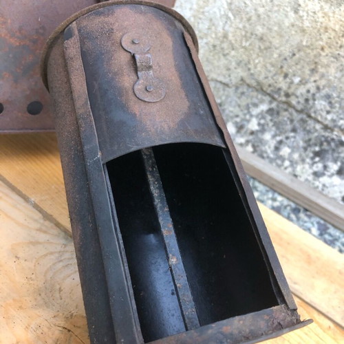 Metal manual coffee roaster used, functional