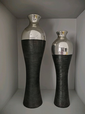Decorative vases like new, set height 60 cm and 50 cm