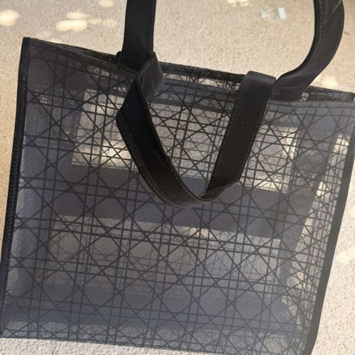 Dior Beauty black transparent tote bag