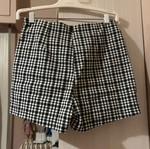 Skort checkered shorts skirt Bershka like new, black and white, XS