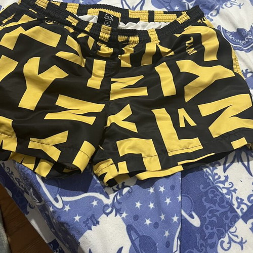 Μαγιό Vinyl Art Clothing ανδρικό, μαύρο και κίτρινο, μέγεθος S