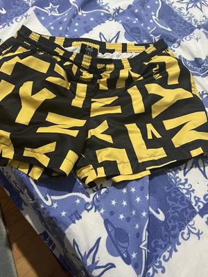 Μαγιό Vinyl Art Clothing ανδρικό, μαύρο και κίτρινο, μέγεθος S