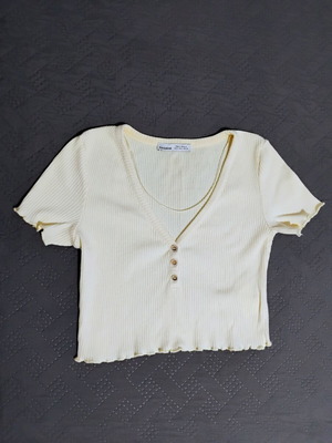 Pull&Bear Top baby κίτρινο μέγεθος S σαν καινούργιο