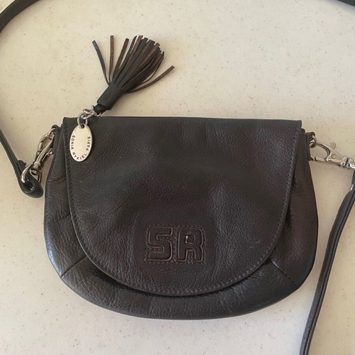 Sonia Rykiel mini leather crossbody bag like new, brown