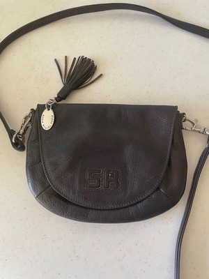 Sonia Rykiel mini leather crossbody bag like new, brown