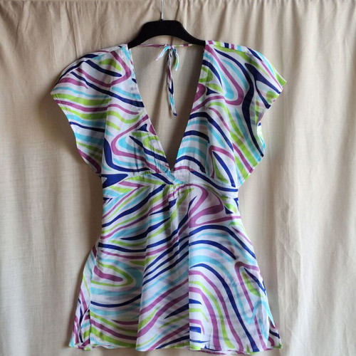 Marks & Spencer Large Abstract Colorful Beach Tunic Top like new